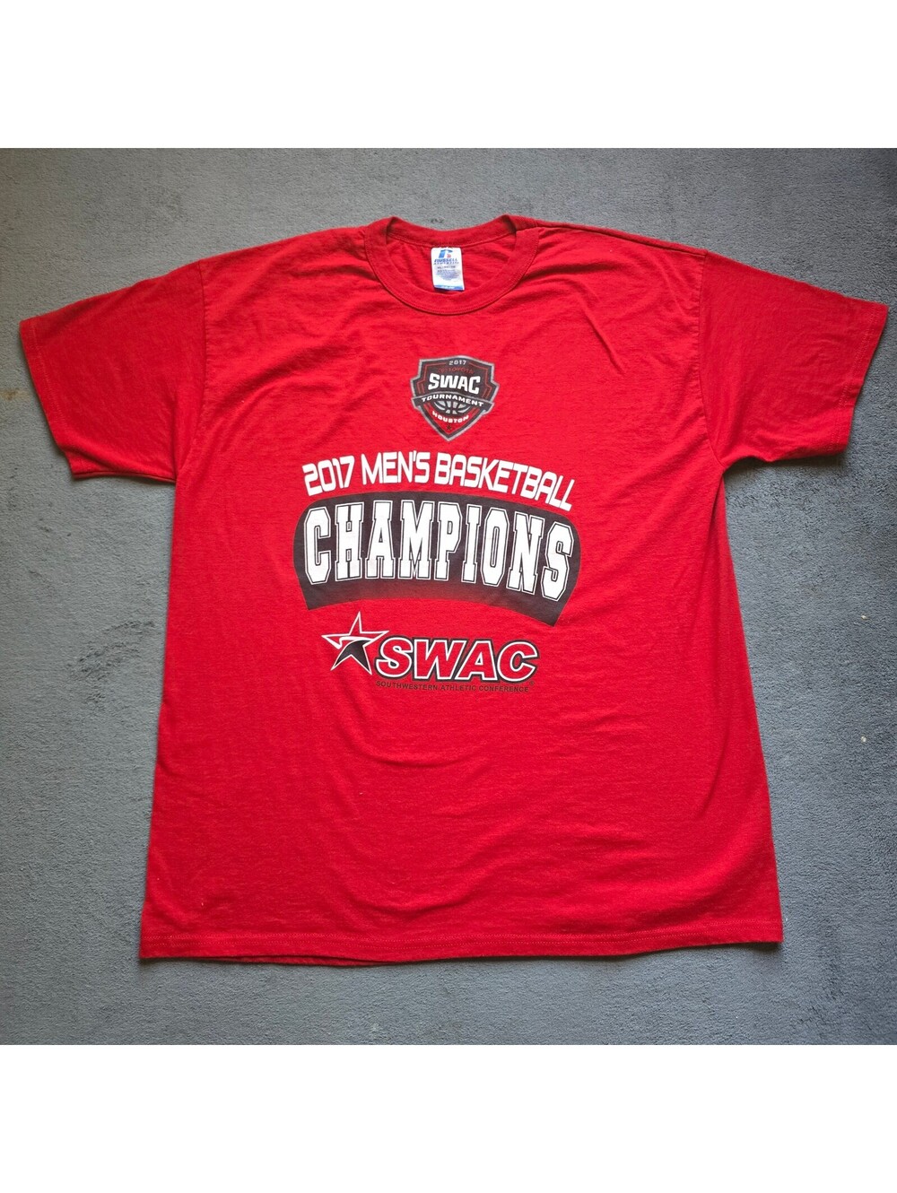 2017 SWAC Basketball Tournament Champions Red Graphic Tee XL